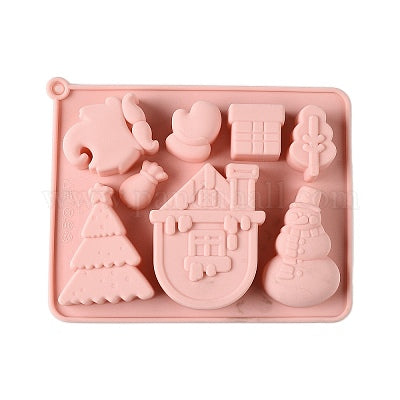 Munchies Tools Christmas Chocolate Cake Silicone Mold Non-Stick 18.1x14.3cm Green