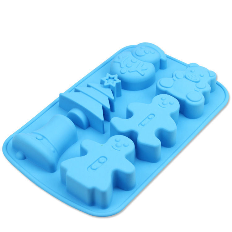 Christmas Theme Silicone Cake Mold Chocolate Fondant Jelly Cookie Muffin Ics Soap Mould Flexible Moulds Cupcake Bake Tools