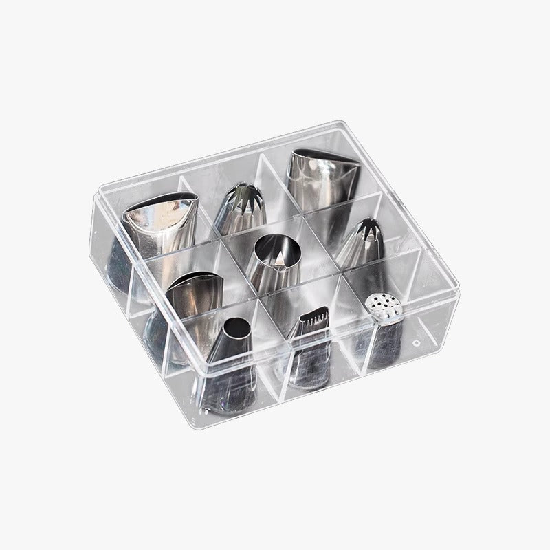 Munchies Tools 9-Piece Stainless Steel Piping Nozzle Set