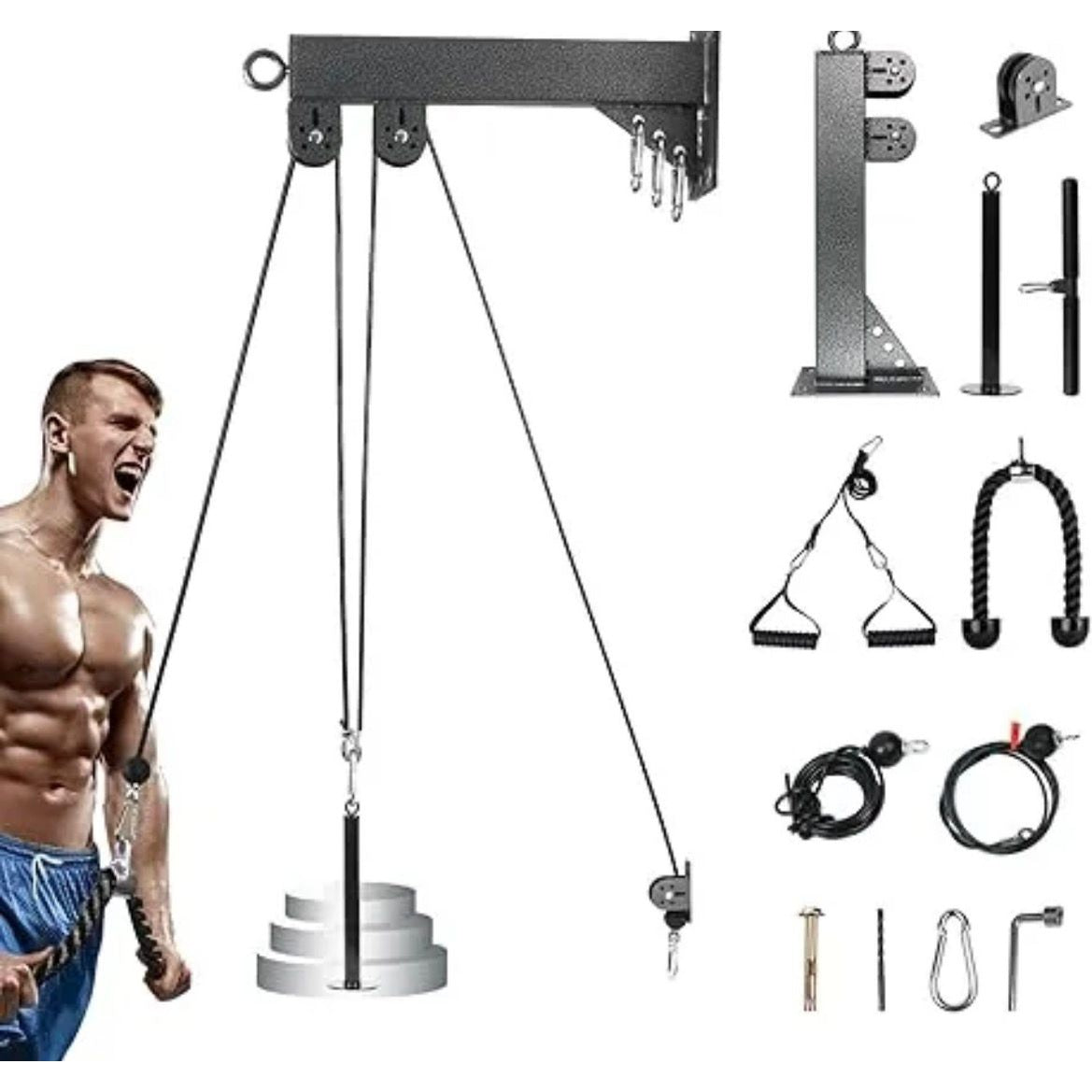 Pulley Cable System Wall Mounted