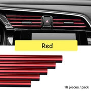10pcs Car Air Conditioner Grill Decoration Strips Ac