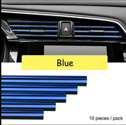 10pcs Car Air Conditioner Grill Decoration Strips Ac