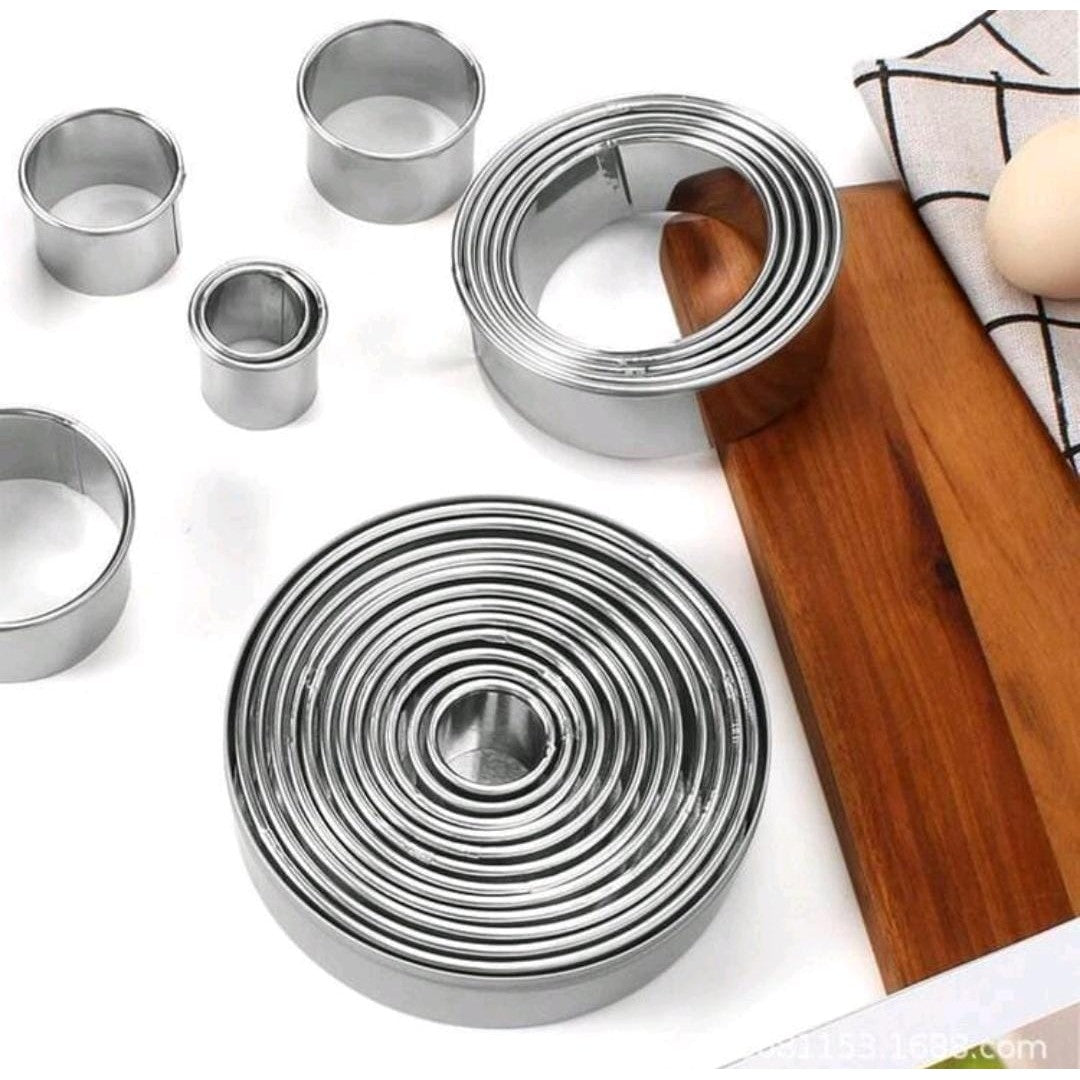 11pcs/set Stainless steel cookie cutter set-multifunctional molds for baking dumplings pastries and pies