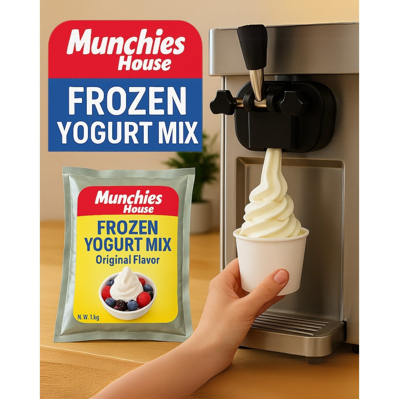 Frozen Yogurt Powder Mix – Original Flavor Sugar Free | For Soft Serve