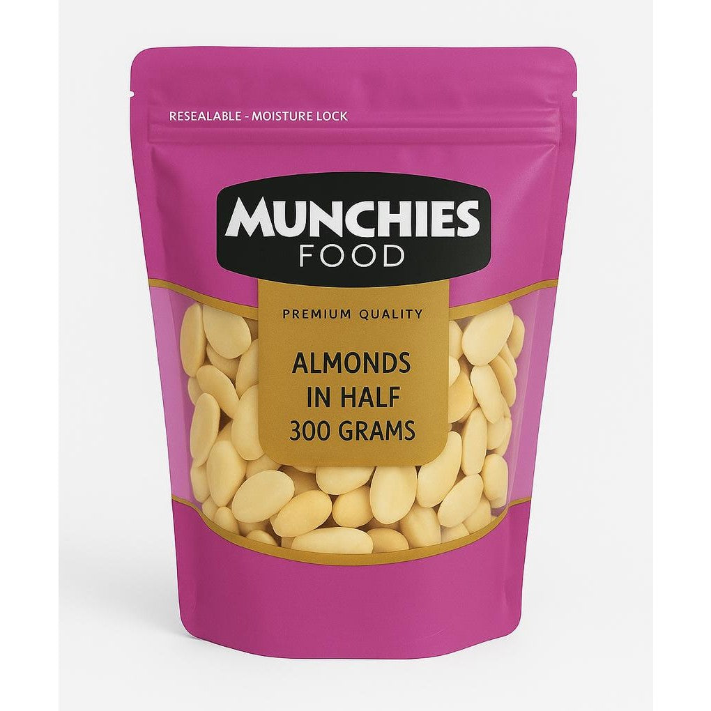 Raw Almonds in Half - Nutrient-Rich, Health-Boosting Snack
