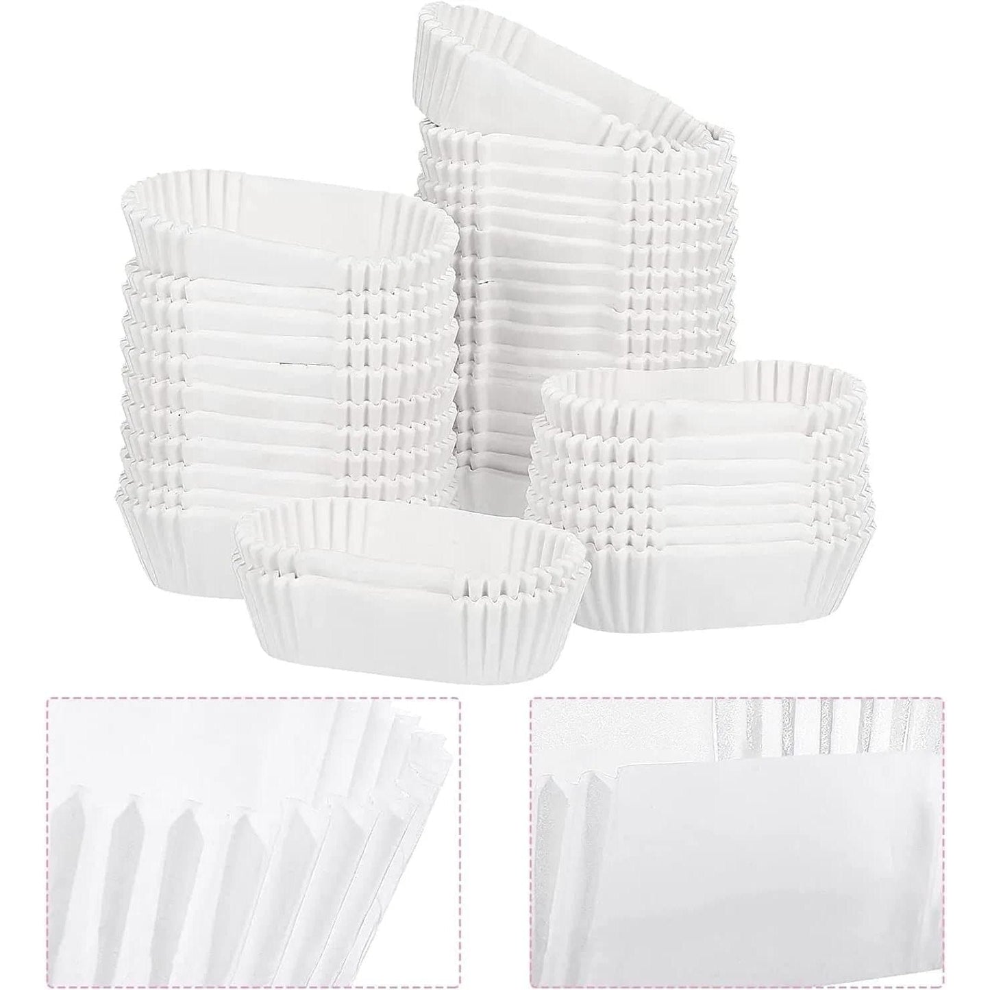 50pcs Oval Cake Cups Disposable Baking Cups Cake