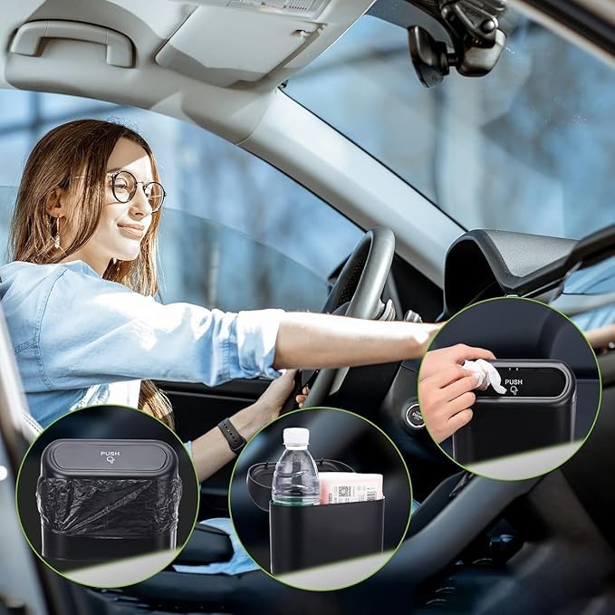 Push-in Car Trash Can