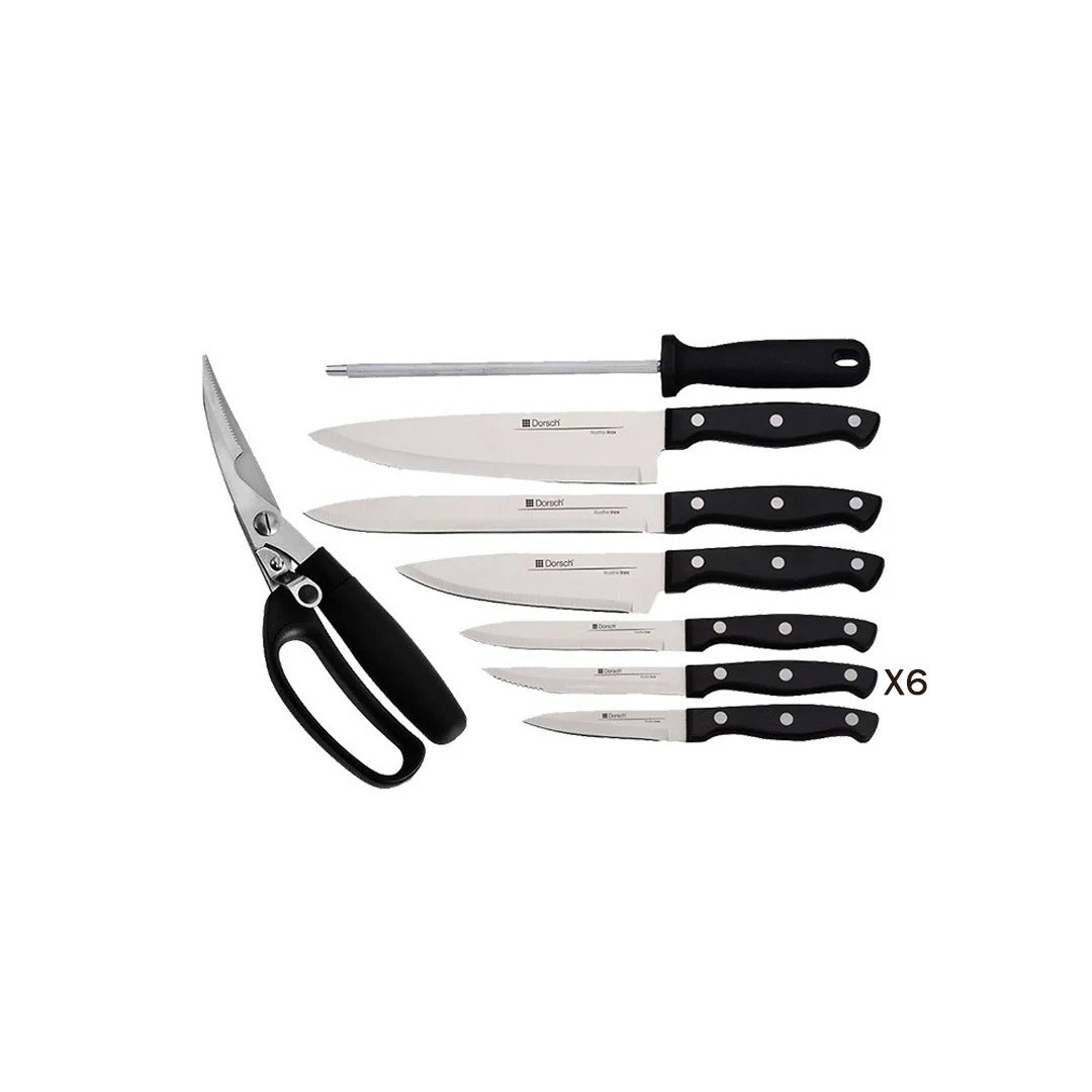 Classic Knife Set 14pcs with Wooden Stand-Dorsch