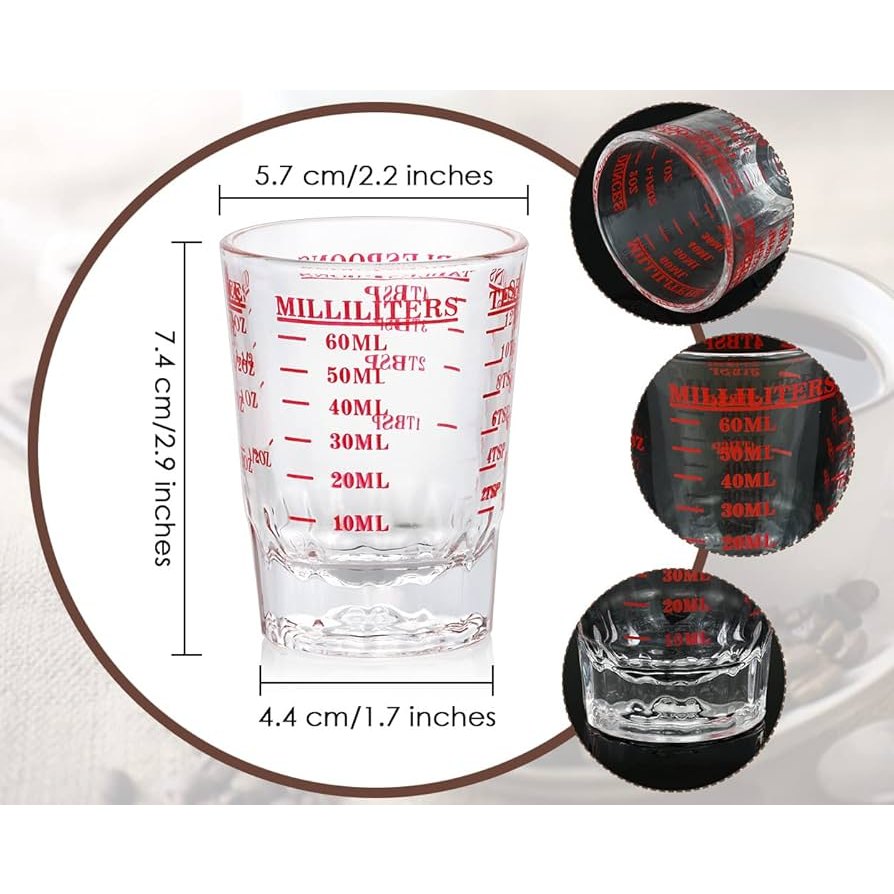 Shot Glasses Measuring cup Liquid Heavy Glass