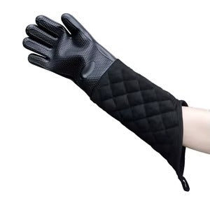Professional Extra Long Silicone Oven Gloves with Padded Lining, Durable Heat Resistant Oven Gloves, 1 PCS