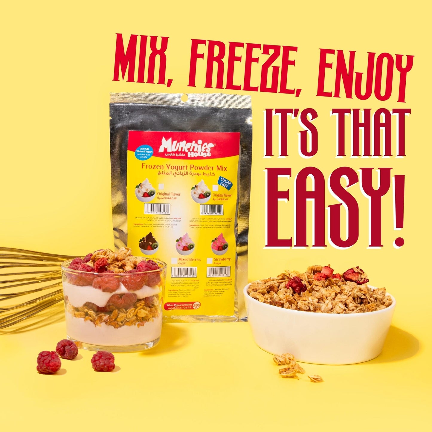 Frozen Yogurt Powder Mix – Original Flavor | Home Use