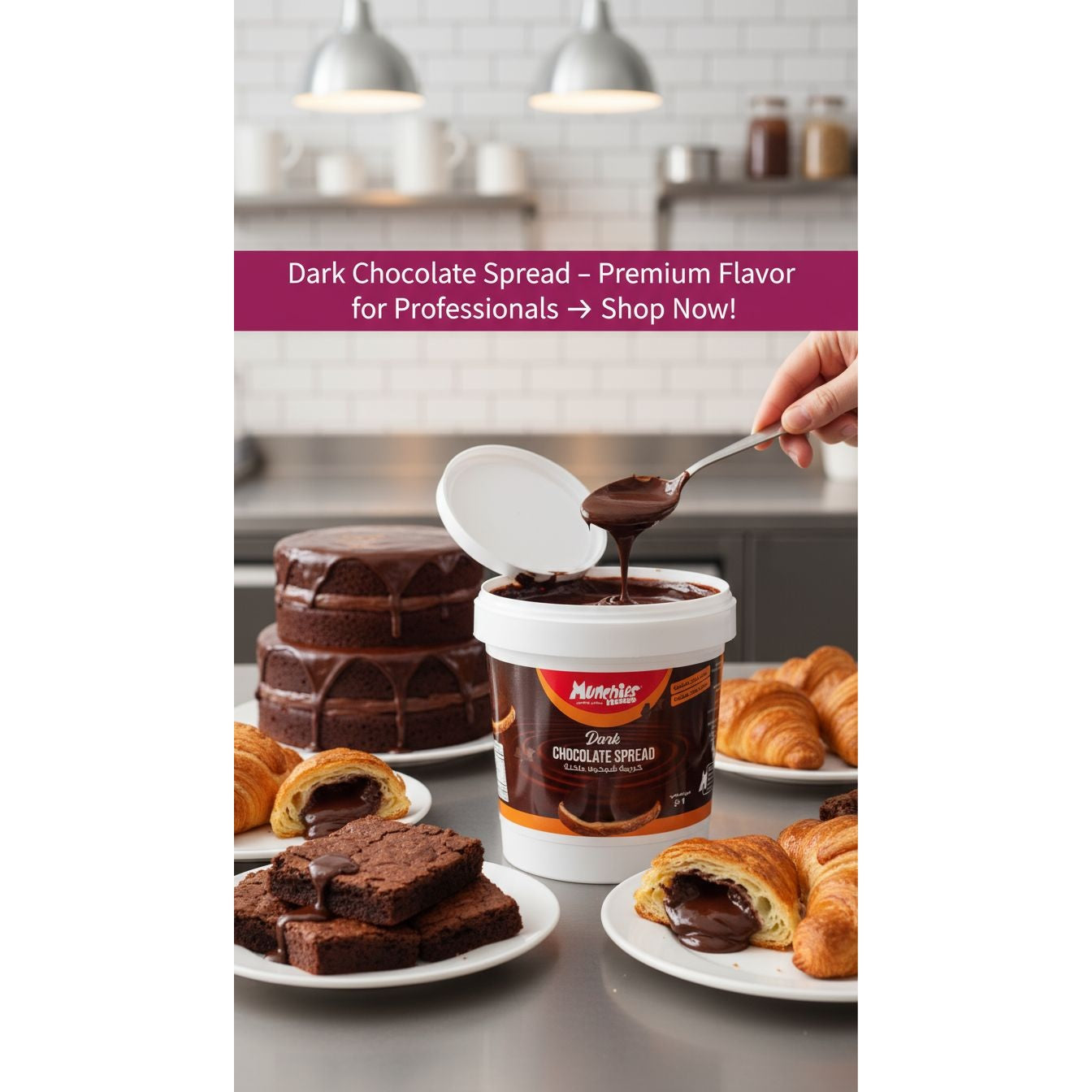 Dark Chocolate Spread, Premium, Trans Fat Free