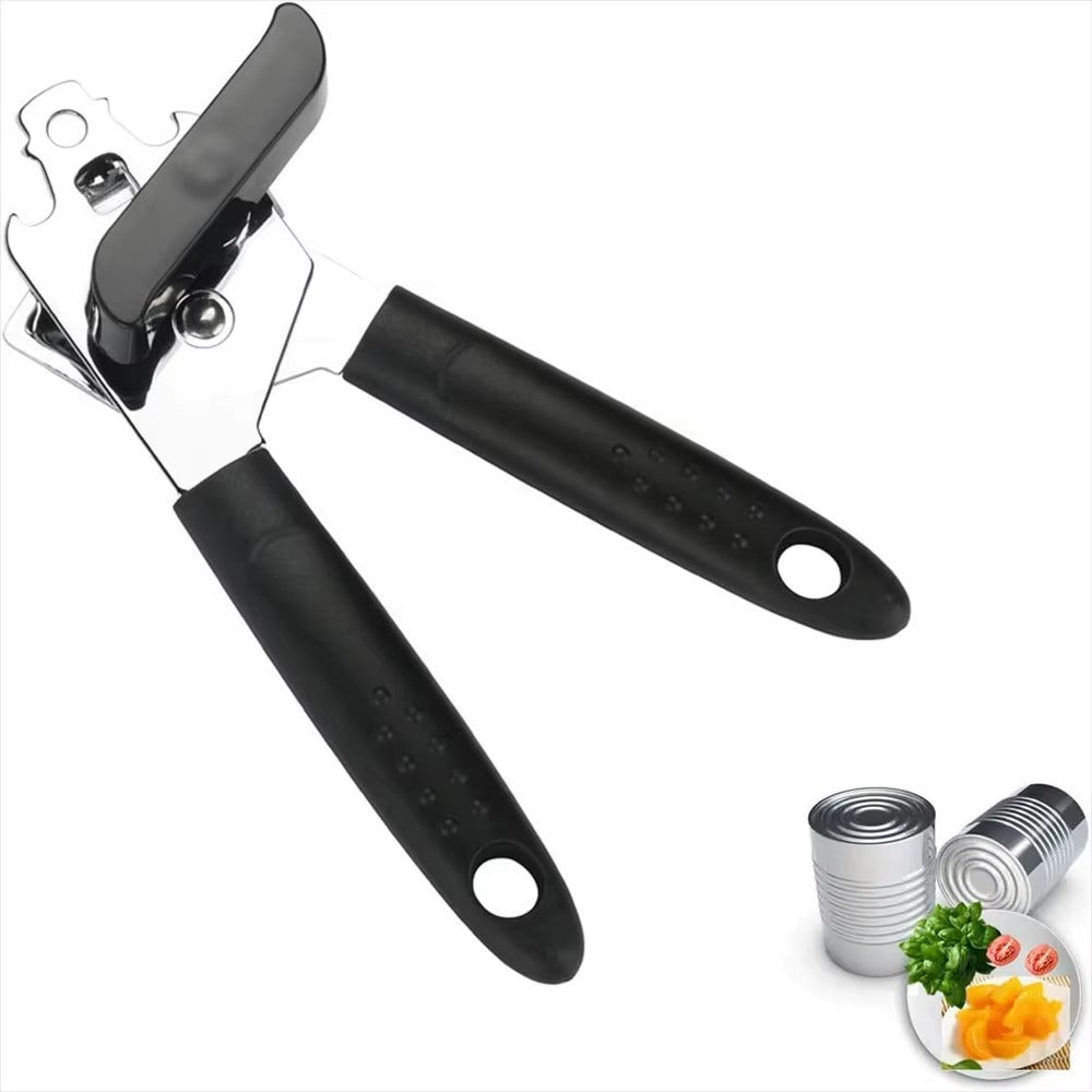 Munchies Tools Can Opener Manual Stainless Steel Handheld Black