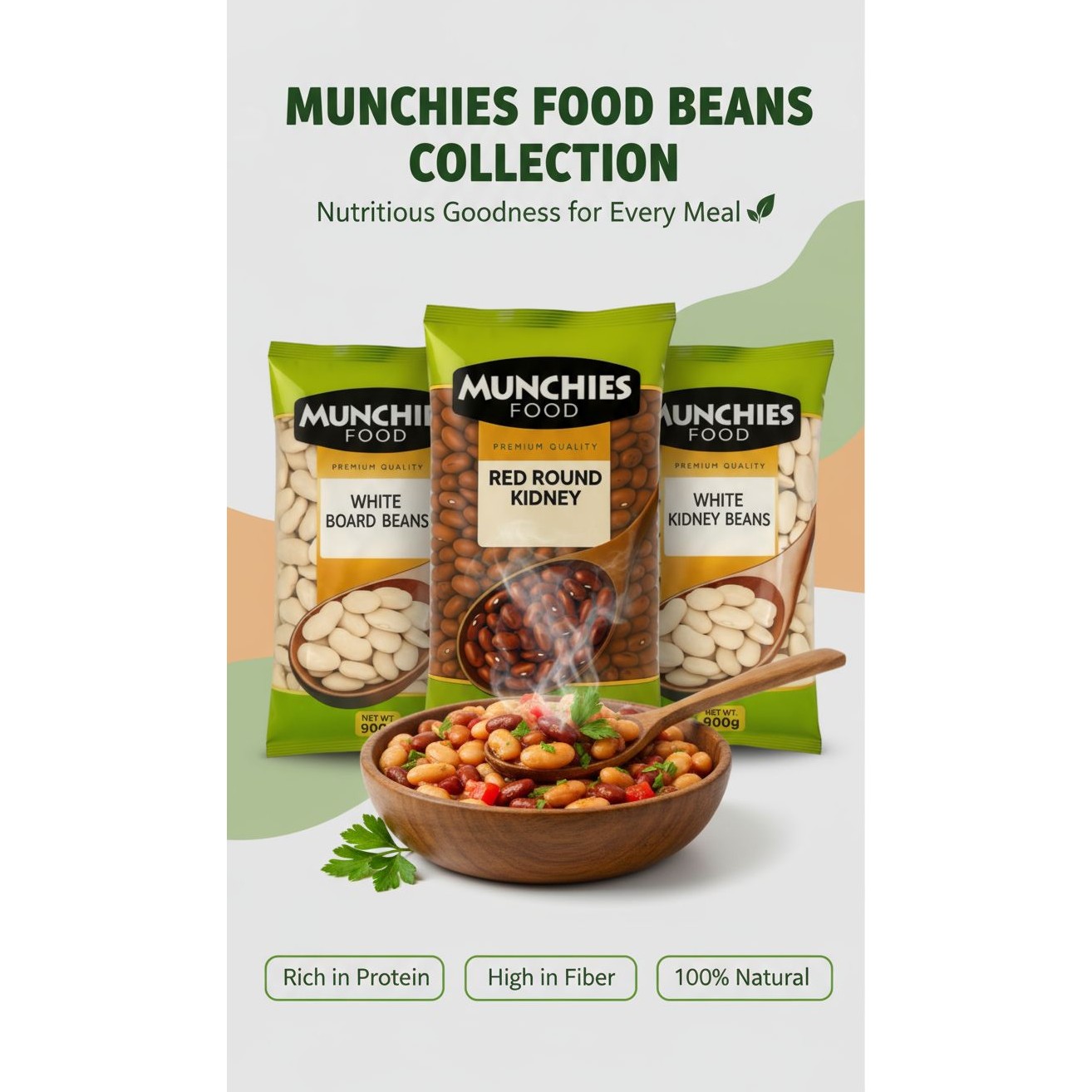 Red Round Kidney Beans, High-Protein & Fiber-Rich