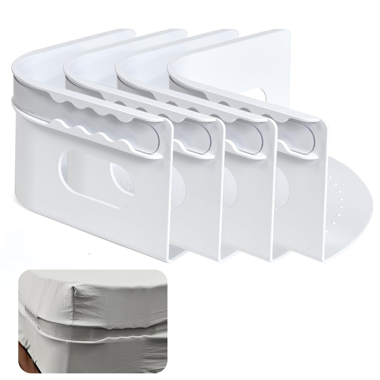 Bed Sheet Locks - Double the regular size to properly grip & lock your bedsheets