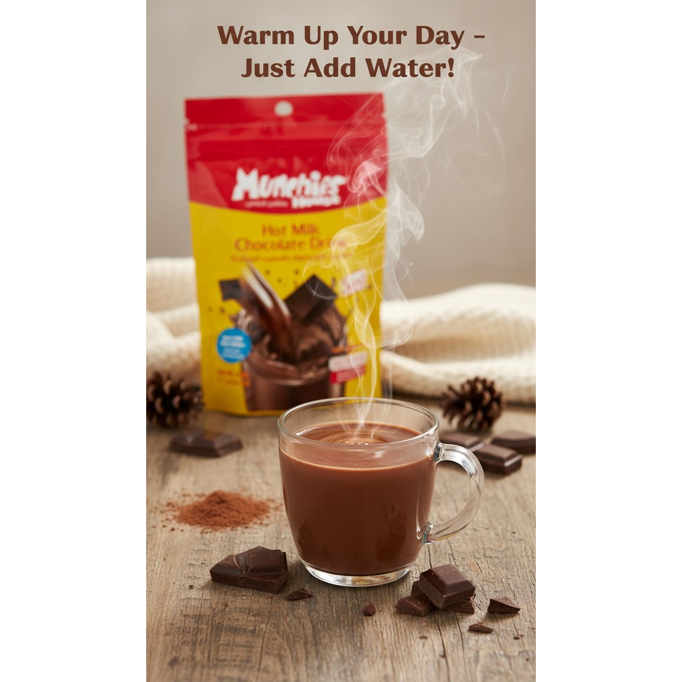 Hot Chocolate Drink 3 In 1(Milk Flavor)