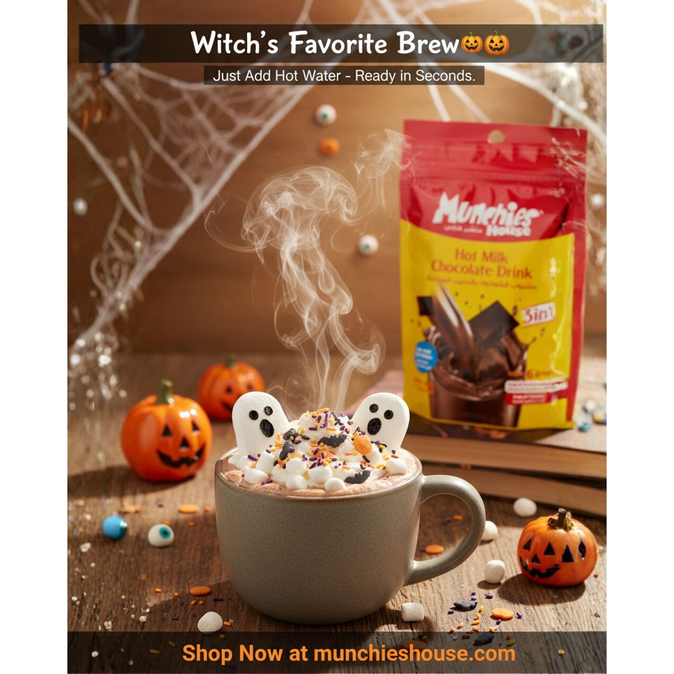 Hot Chocolate Drink 3 In 1(Milk Flavor)