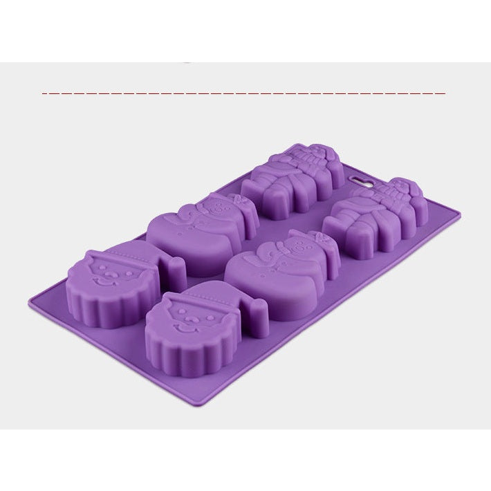 Silicone Santa Clause Santa Snowman Chocolate Mold 3D Creative Candy Fondant Mould Christmas