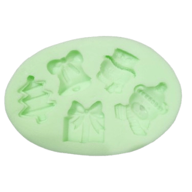Munchies Tools 3D Christmas Silicone Fondant Chocolate Mold 11cm Green