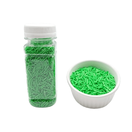 Sprinkles Green  - Cake Decoration & Dessert Topping In Jar