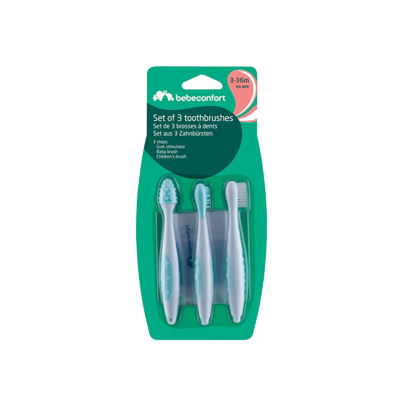 Bebe Confort - Set Of 3 Toothbrushes 3m-36m - Sailor Blue