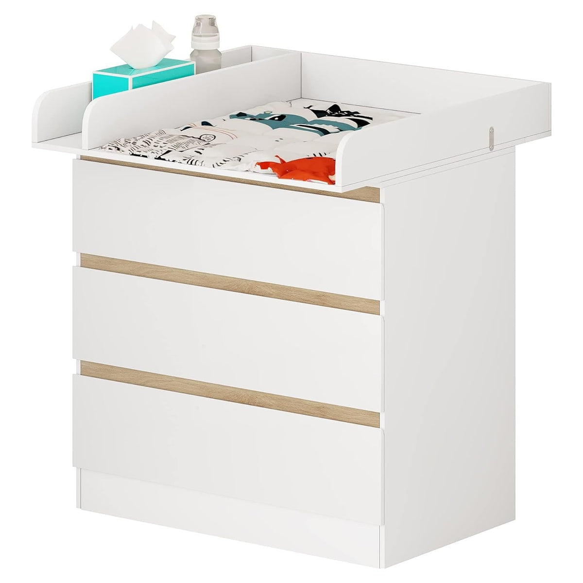 WOLTU Changing Table with 3 Drawers WT003