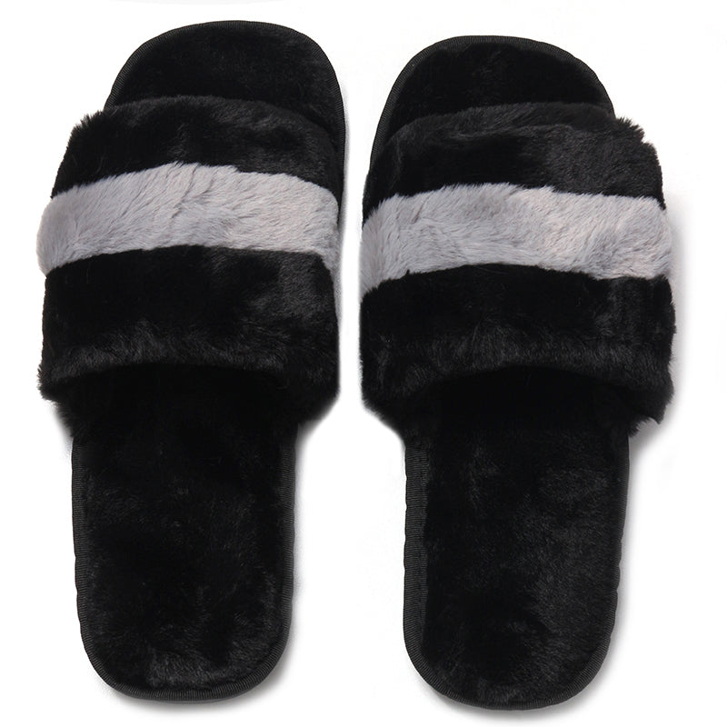 Women's Comfy Soft Plush Open-Toe Slide Slippers for Indoor Home Bedroom - Image 2