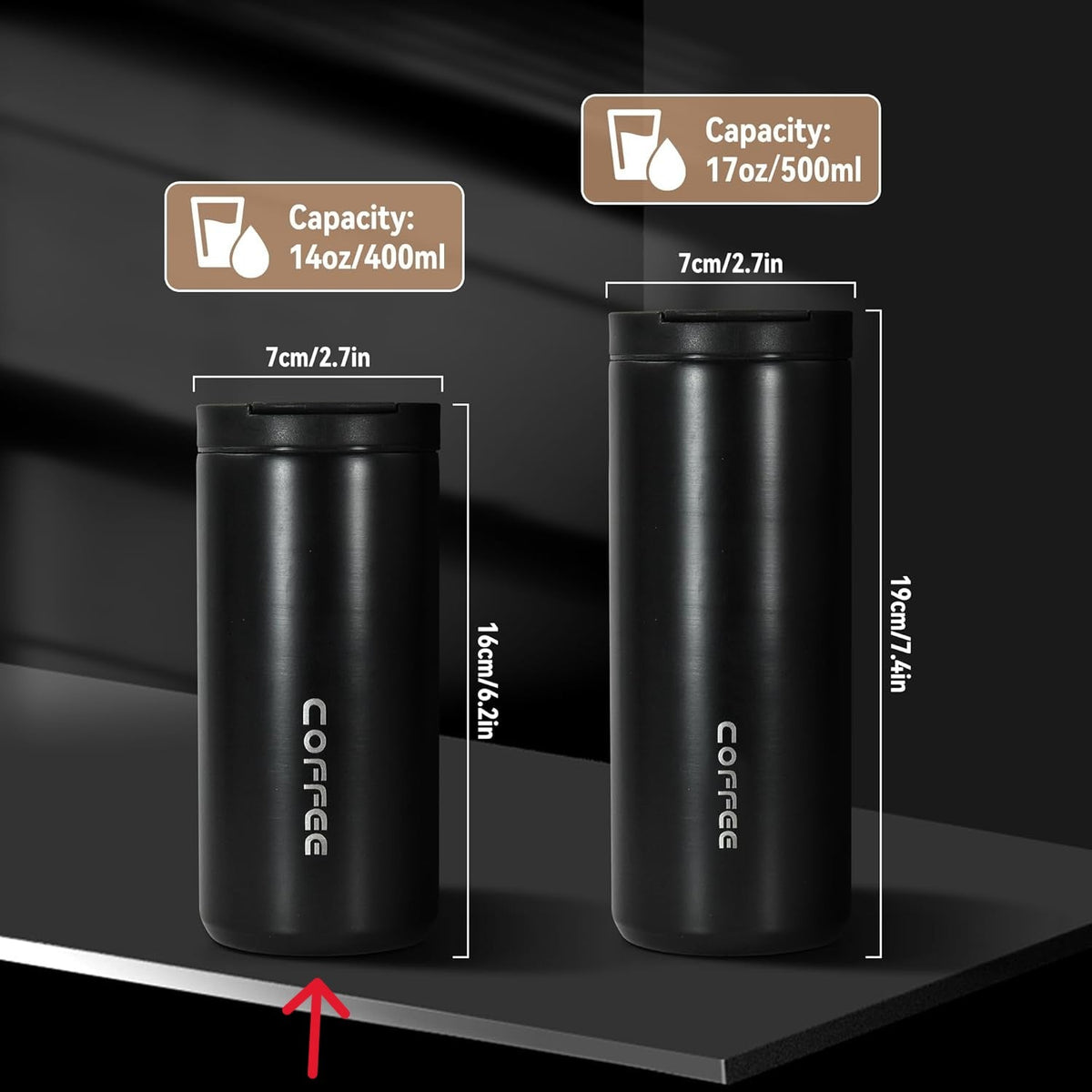 400ml Thermal Stainless Car Mug X1003