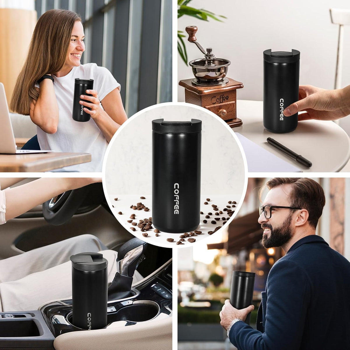 500ml Thermal Stainless Car Mug X1004