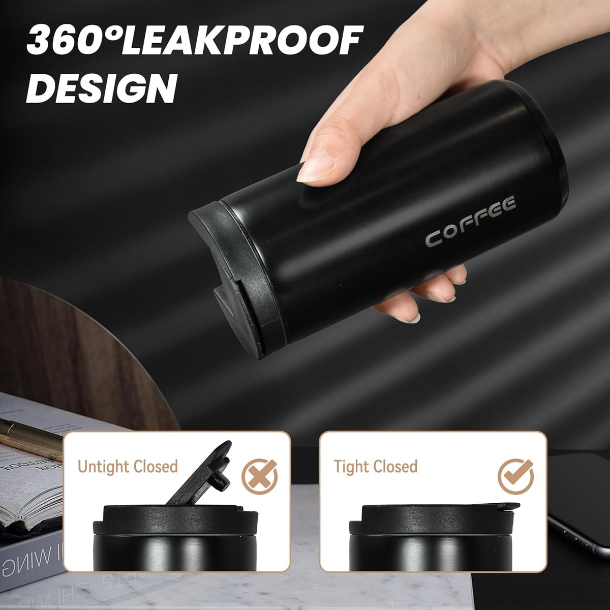 500ml Thermal Stainless Car Mug X1004