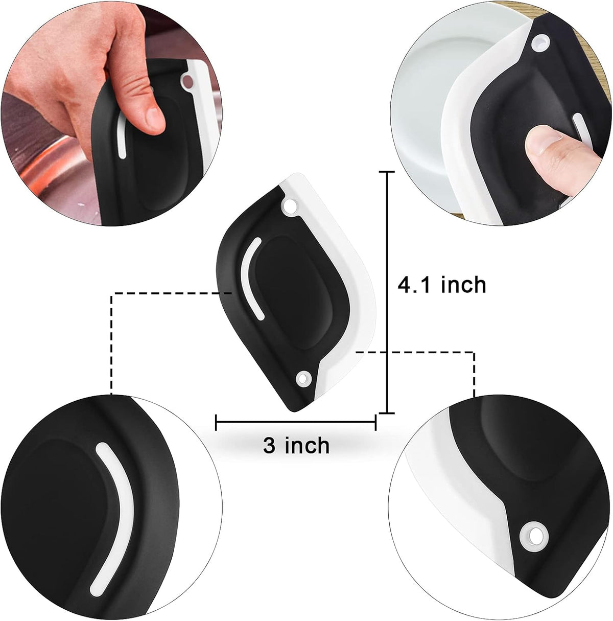 2pcs Silicone Pot & Dish Scraper X1013