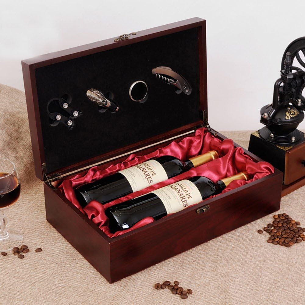 Wood Box + Tools For Wine Bottle X1027