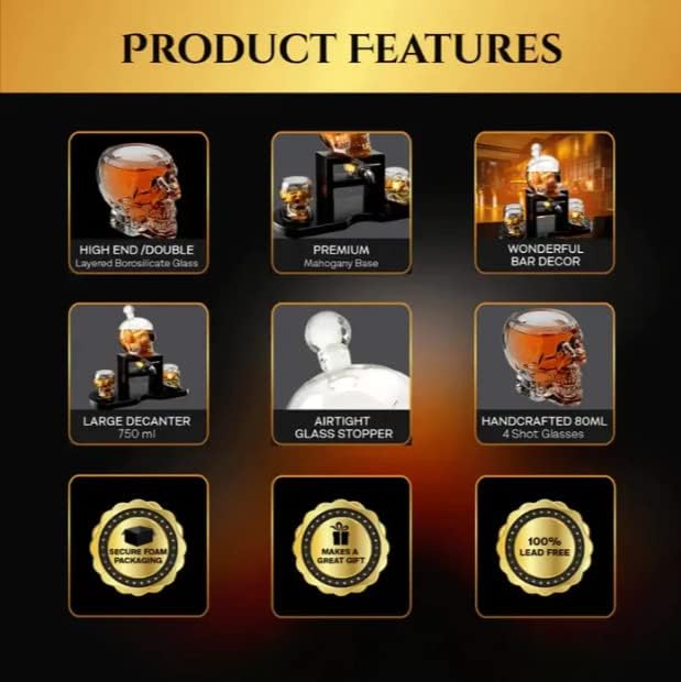 Elegant Skull Whiskey Set X1028