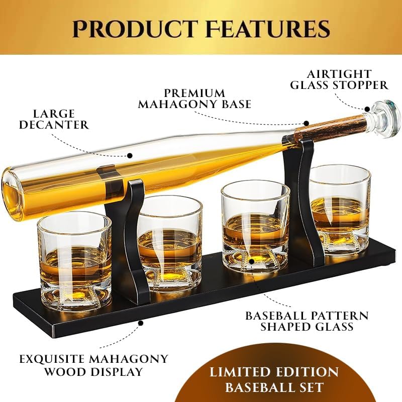 Elegant Baseball Whiskey Set X1031