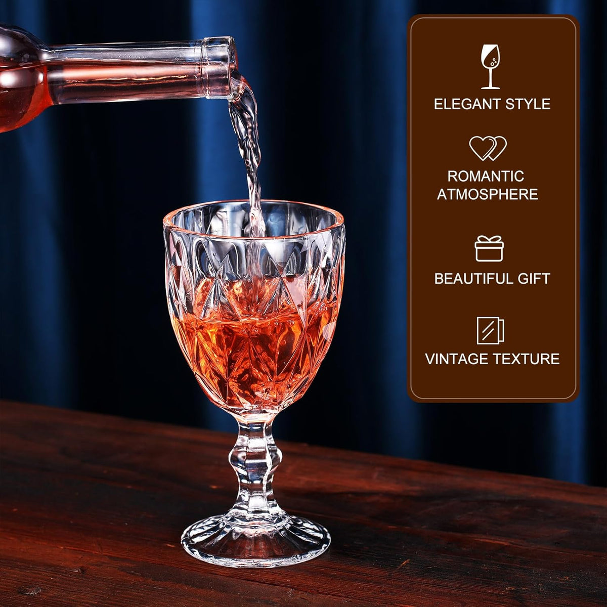 DELI Glass Cup 235ml 6pcs X1035