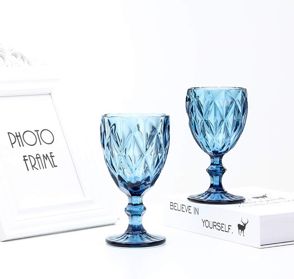 DELI Blue Glass Cup 235ml 6pcs X1039