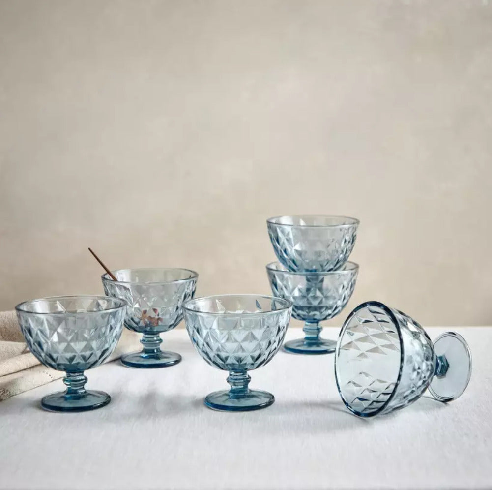 DELI Blue 300ML Ice Cream Bowl 6pcs X1040