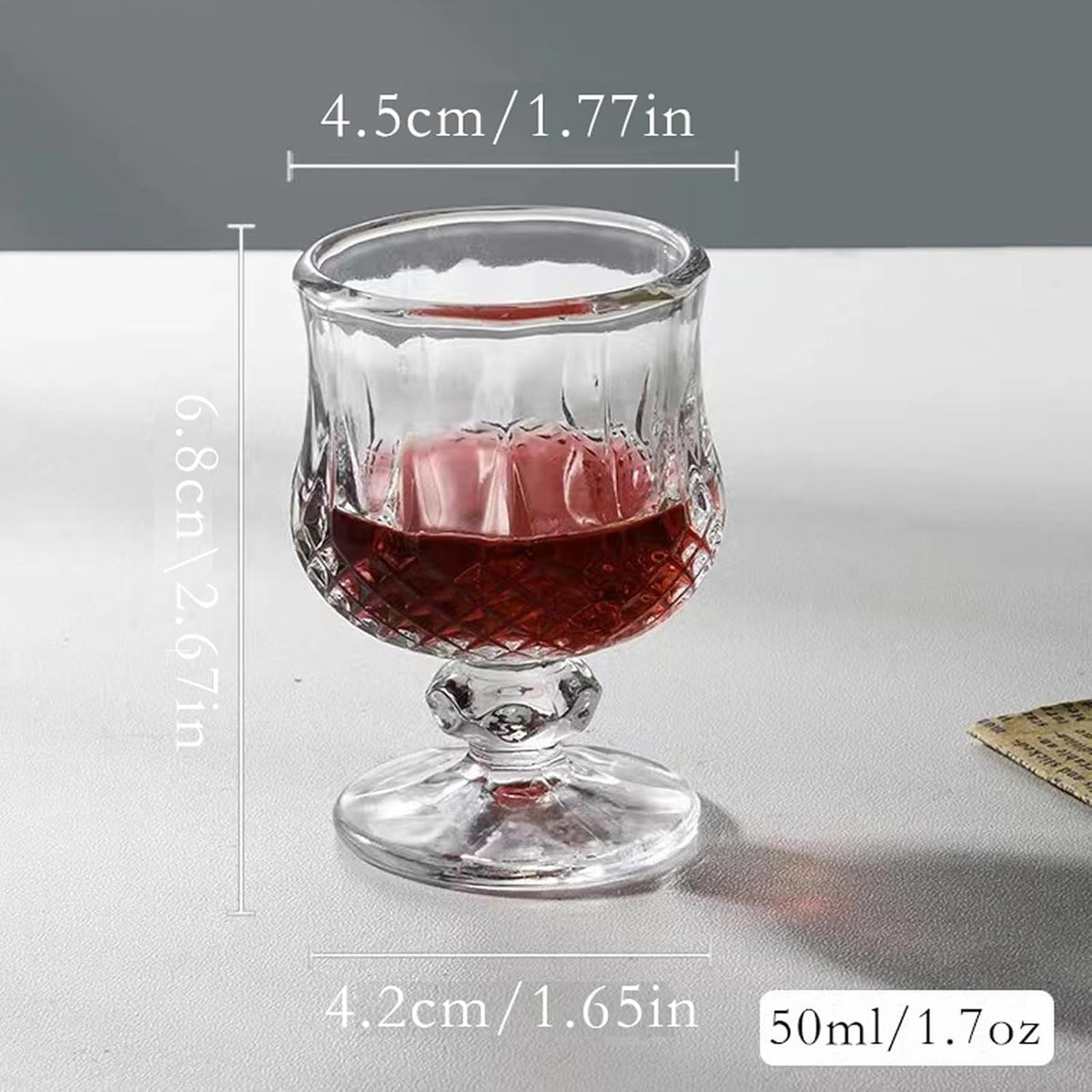 DELI Glass Mini Shot Cup 50ml 6pcs X1042