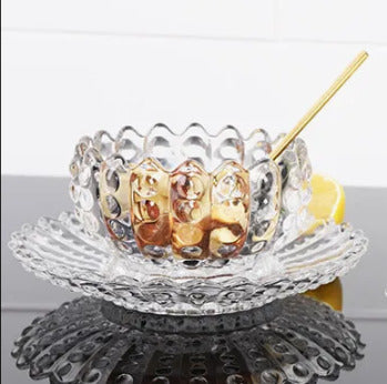 DELI Glass Bowl and Sauccer 6+6pcs X1049
