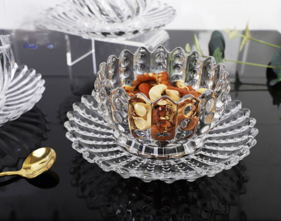 DELI Glass Bowl and Sauccer 6+6pcs X1049
