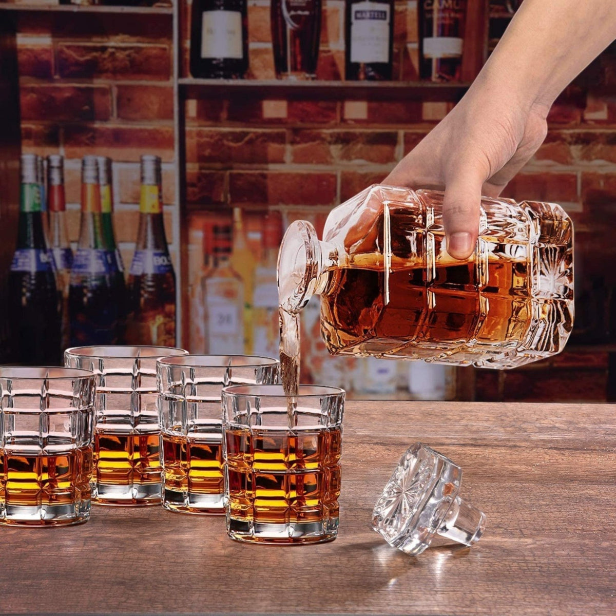 DELI Whiskey Set 6 cups + Decanter X1051
