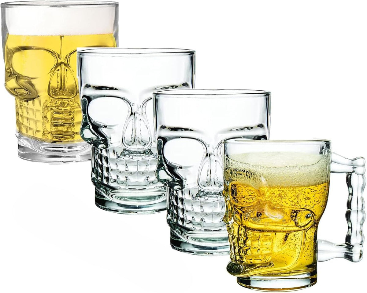 SKULL BEER MUG 500ML 6pcs X1056