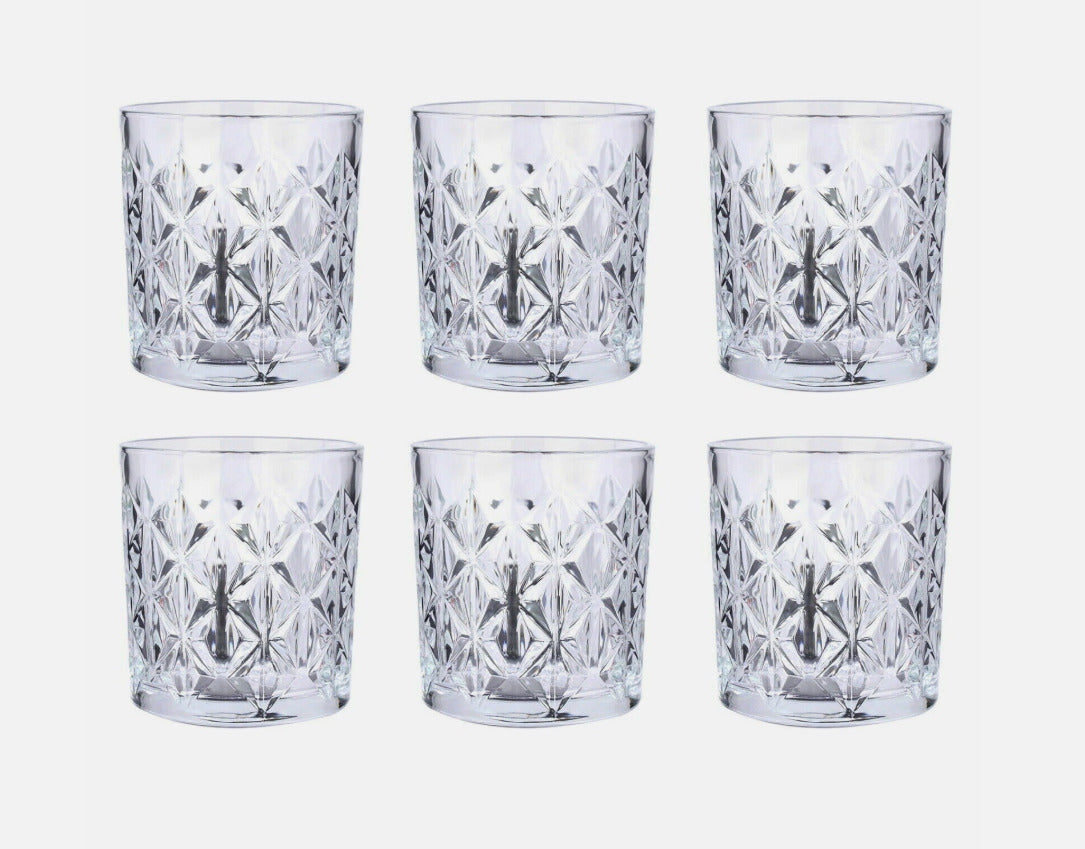 DELI Short Glass Cup 340ml 6pcs X1058