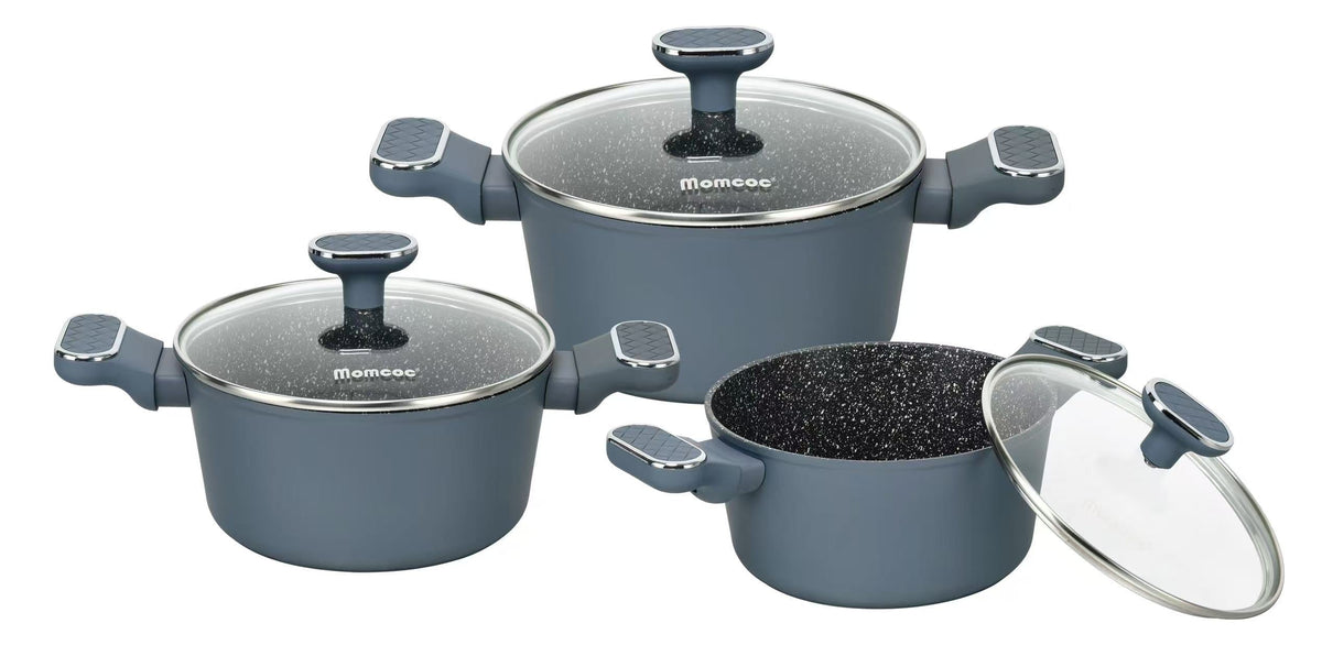 Momcoc 3pcs Granite Pot Set X1062/X1063