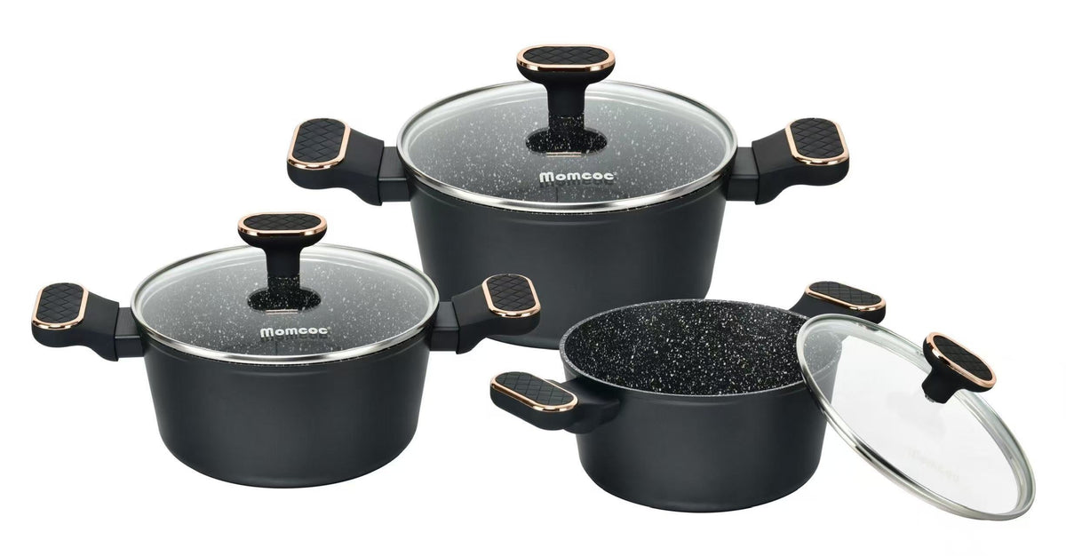 Momcoc 3pcs Granite Pot Set X1062/X1063