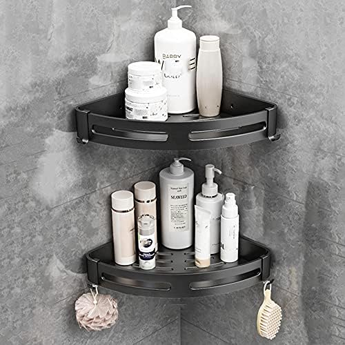 Black Alum Bath Corner Rack X1074 #261