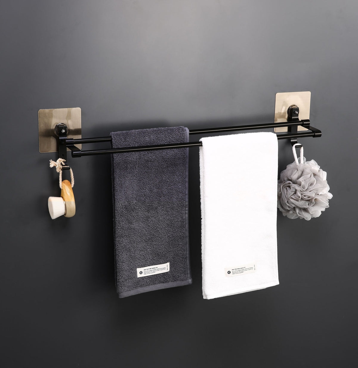 Black Aluminium Towel Rack X1077 #281