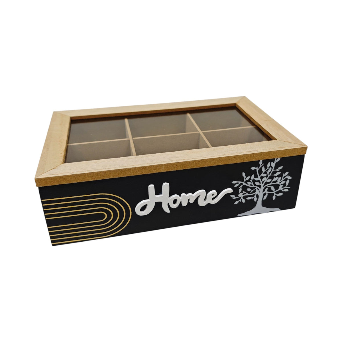 Wood Tea Box 6 Parts X1086