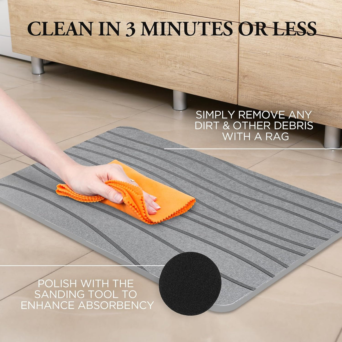 Stone Mat Water Absorbent 60x40cm  X1095