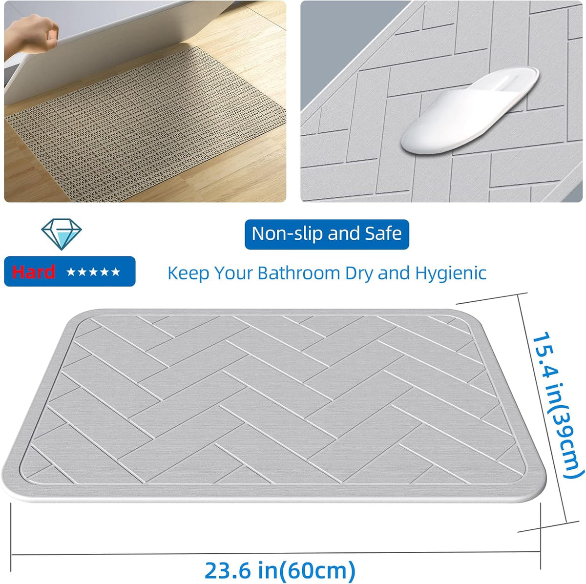Stone Mat Water Absorbent 60x40cm  X1096